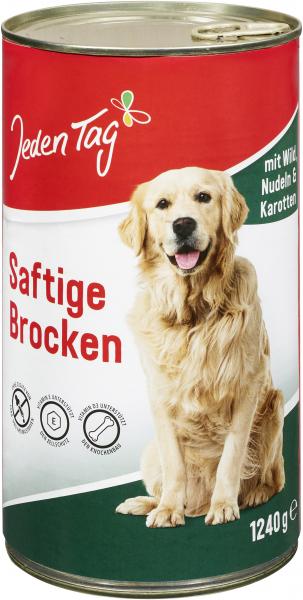 Jeden Tag Hund Saftige Brocken mit Wild, Nudeln & Karotten von Jeden Tag