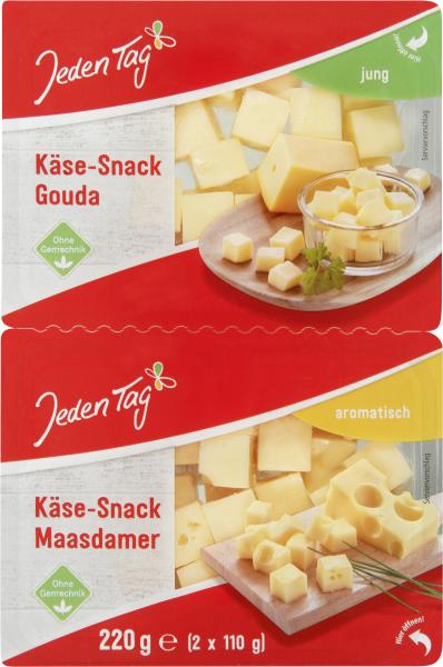 Jeden Tag Käse-Snack Gouda/Maasdamer von Jeden Tag