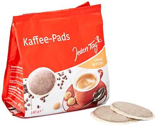 Jeden Tag Kaffeepads, Crema, 140 g von Jeden Tag