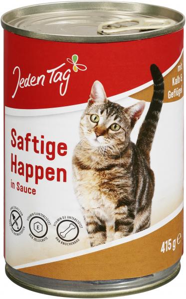 Jeden Tag Katze Saftige Happen in Sauce mit Kalb & Geflügel von Jeden Tag