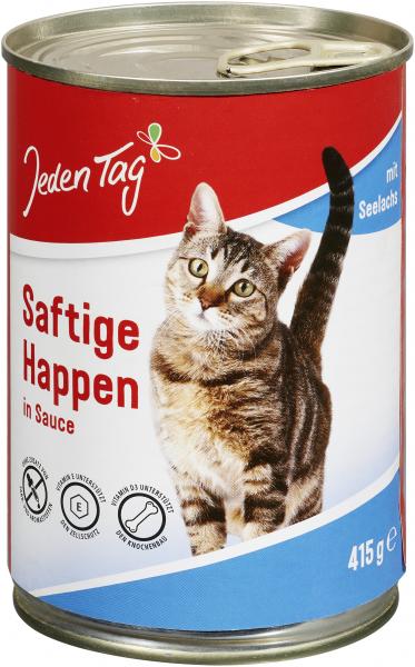 Jeden Tag Katze Saftige Happen in Sauce mit Seelachs von Jeden Tag