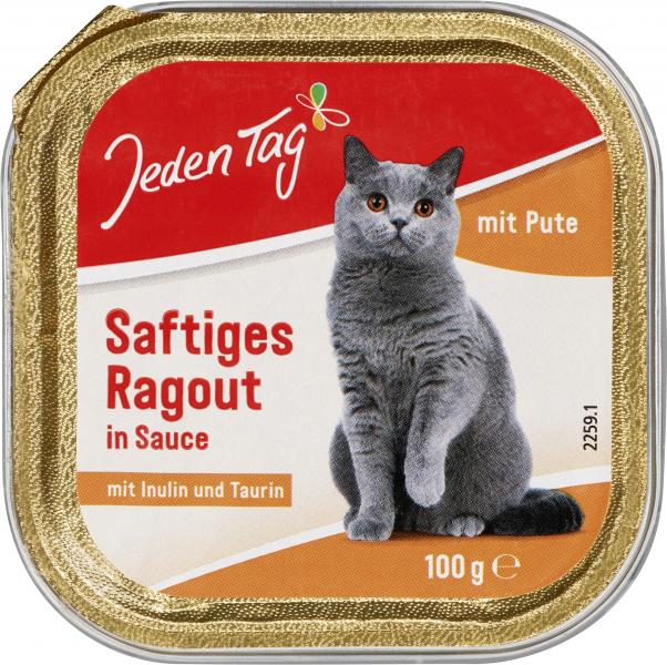 Jeden Tag Katze Saftiges Ragout in Sauce mit Pute von Jeden Tag