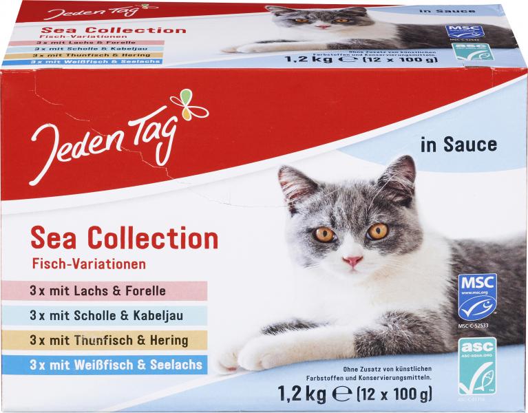 Jeden Tag Katze Sea Collection Fisch-Variationen in Sauce von Jeden Tag