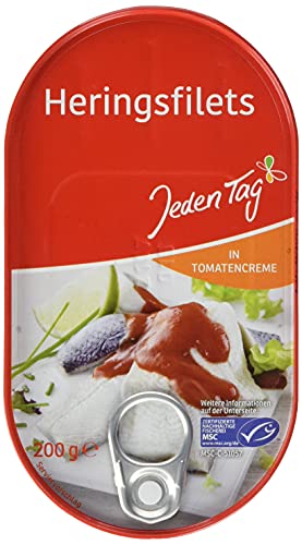 Jeden Tag MSC Heringsfilets in Tomatencreme, 200g von Jeden Tag