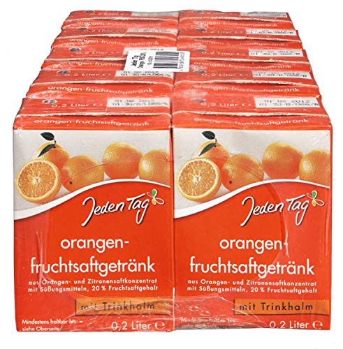 Jeden Tag Orangenfruchtsaftgetränk, 10er Pack (10 x 200ml) von Jeden Tag