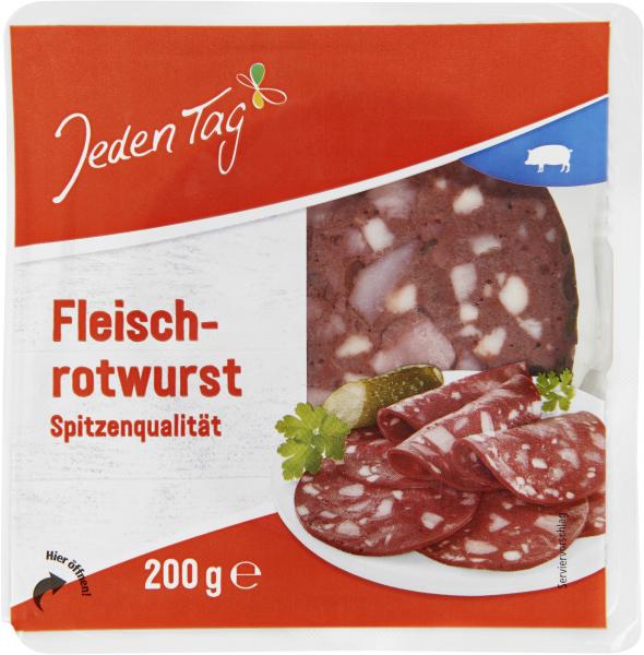 Jeden Tag Fleisch-Rotwurst von Jeden Tag