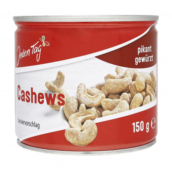 Jeden Tag Cashews pikant gewürzt von Jeden Tag