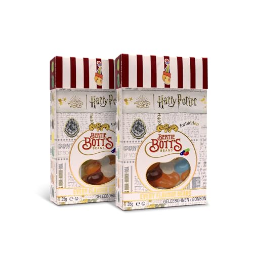 2er Set Harry Potter Bertie Botts Jelly Beans - 2x35g Geschenkboxen, authentische magische Süßigkeiten mit außergewöhnlichen Geschmacksrichtungen | Perfekt für Fans & Sammler. von Jelly Belly