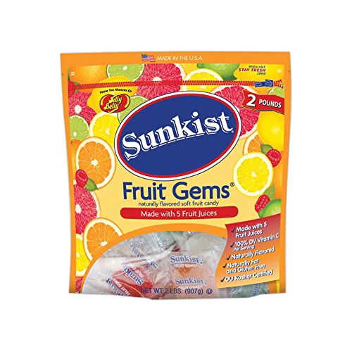 Sunkist Fruit Gems Soft Candy, Fruit Gems, 2 Pound, Assorted flavor von Jelly Belly