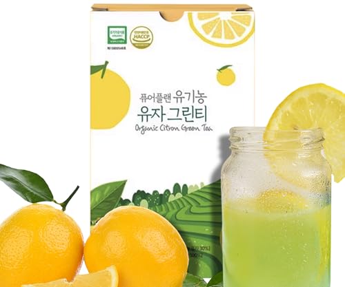 PurePlan Yuzu & Green Tea Konzentrat 1kg | Aus Südkorea | Erfrischend & vitalisierend | Warm & kalt genießbar | Mit Frischeventil für langanhaltenden Geschmack | Vielseitig & ideal für Familie & Gäste von JeollaNamdo THE KITCHEN OF KOREA