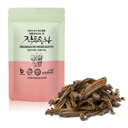 Roasted Sword Bean Pod Tea [Korean Food ] Traditional Asian Superfood for Gut Health, Artisinal Roast Herbal Tea [ JRND Foods ] 30g von JeollaNamdo THE KITCHEN OF KOREA