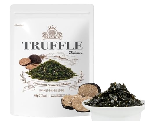 Truffle Roasted Seaweed Flakes 40g | Premium Jindo-Gopchang-Seaweed | Verfeinert mit edlem Trüffel | Knusprig, nussig & voller Nährstoffe (Trüffel-geröstete Seetangflocken 40g x 1er) von JeollaNamdo THE KITCHEN OF KOREA