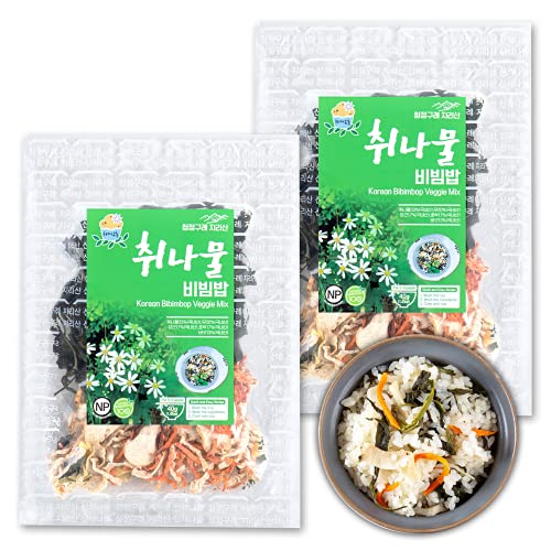 Veggie Mix x 2 | Namul | Getrocknete Gemüse Kräuter | Traditionelle Koreanische Lebensmittel | Bibimbap Südkoreanischer Reis | Vegan | Natürliche Zutaten | Trockengemüse (Chwinamul) von JeollaNamdo THE KITCHEN OF KOREA