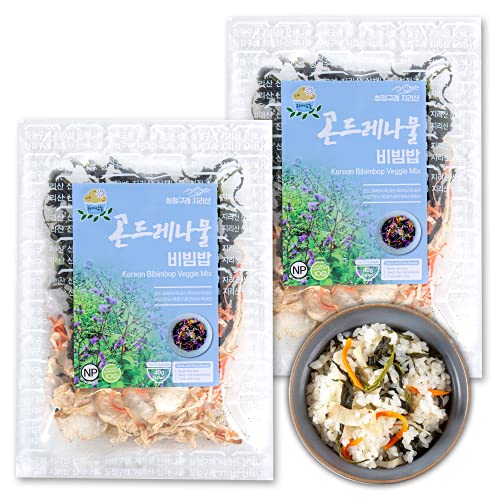 Veggie Mix x 2, Getrocknete Gemüse Kräuter, Traditionelle Koreanische Lebensmittel, Bibimbop Südkoreanischer Reis, Vegano, Natürliche Zutaten, Trockengemüs (Gondrenamul) von JeollaNamdo THE KITCHEN OF KOREA