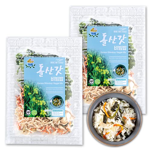 Veggie Mix x 2 | Namul | Getrocknete Gemüse Kräuter | Traditionelle Koreanische Lebensmittel | Bibimbap Südkoreanischer Reis | Vegan | Natürliche Zutaten | Trockengemüse (Leaf Mustard) von JeollaNamdo THE KITCHEN OF KOREA