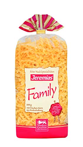 Jeremias Band gedreht, Family Frischei-Nudeln, 4er Pack (4 x 500 g Beutel) von Jeremias