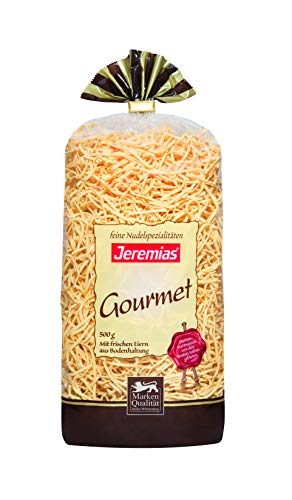 Jeremias Bandnudeln 2 mm gewalzt, Gourmet Frischei-Nudeln, 2er Pack (2 x 500 g Beutel) von Jeremias