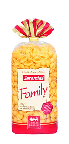 Jeremias Muscheln, Family Frischei-Nudeln, 4er Pack (4 x 500 g Beutel) von Jeremias