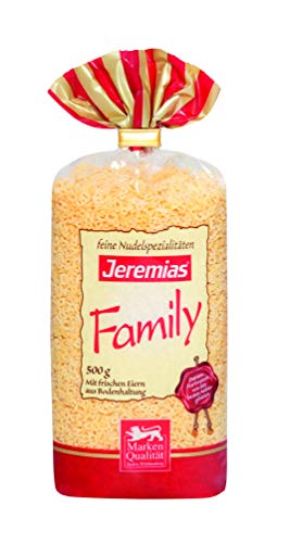 Jeremias Suppen-Buchstaben, Family Frischei-Nudeln, 4er Pack (4 x 500 g Beutel) von Jeremias