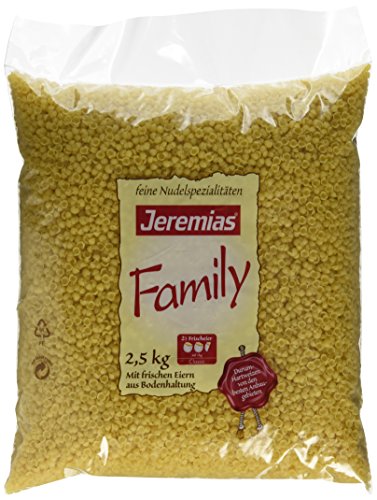 Jeremias Suppen-Muscheln, Family Frischei-Nudeln, 1er Pack (1 x 2.5 kg Beutel) von Jeremias