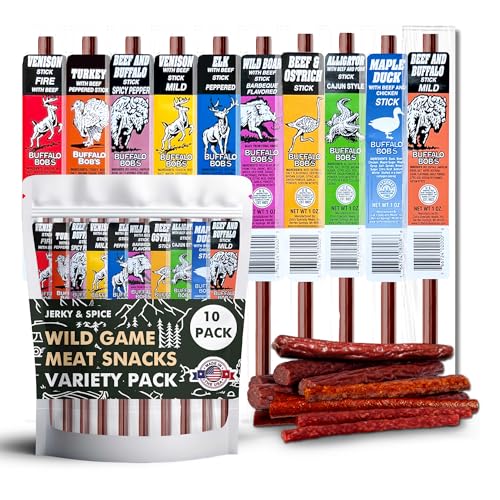 Jerky Sticks Alligator-Elk-Buffalo-Känguru-Strauß-Fasanen-Wildschwein, Original Version von Jerky-n-Spice