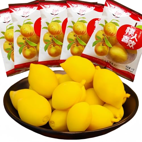 Chinesische Obstsnacks kleiner gelber Pfirsich, Pfirsichsnacks, Obstpfirsich, Pfirsichfrucht, chinesische Snacks, chinesische Obstsnacks, lässige Snacks, 30 g x 5 Packungen von Jgfwat