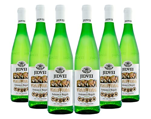 Jidvei | TRADITIONAL Feteasca Regala - Vin Alb Demisec | Weißwein halbtrocken aus Rumänien | Weinpaket 6 x 0,75 L D.O.C. von Jidvei