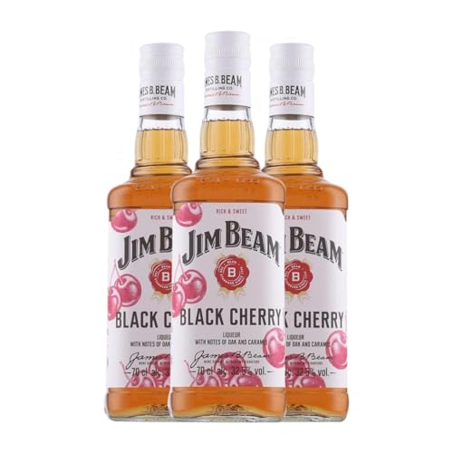 Whisky Bourbon Jim Beam Black Cherry 70 cl (Karton mit 3 Flaschen von 70 cl) von Jim Beam Brands Co