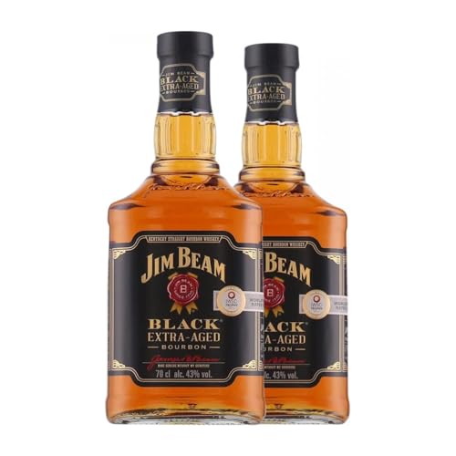 Whisky Bourbon Jim Beam Black Extra Aged 70 cl (Karton mit 2 Flaschen von 70 cl) von Jim Beam Brands Co