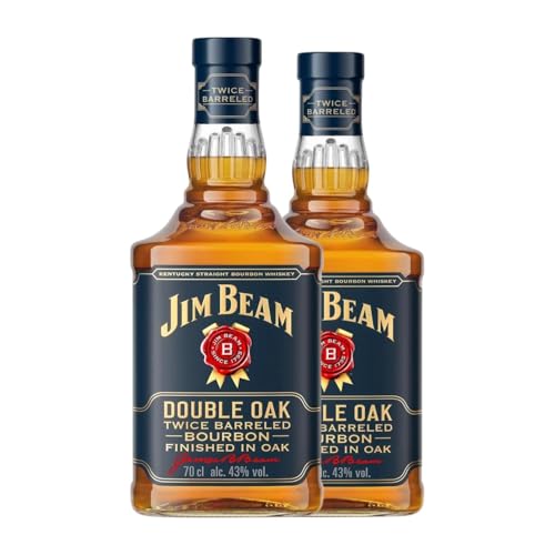 Whisky Bourbon Jim Beam Double Oak 70 cl (Karton mit 2 Flaschen von 70 cl) von Jim Beam Brands Co