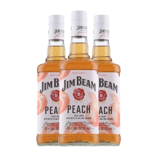 Whisky Bourbon Jim Beam Peach 70 cl (Karton mit 3 Flaschen von 70 cl) von Jim Beam Brands Co