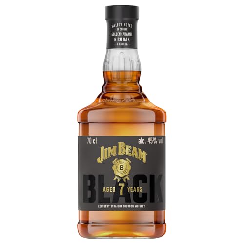 Jim Beam Black | 7 Jahre gereift | Kentucky Straight Bourbon Whiskey | Karamell, Vanille und warme Eichenaromen | 43% Vol. | 700ml von Jim Beam