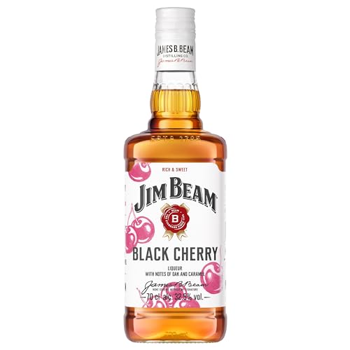 Jim Beam Black Cherry - Bourbon Whiskey mit Schwarzkirsch-Likör - mit weichem und rundem Geschmack - 32.5% Vol. - 700ml (Packung mit 6) von Jim Beam