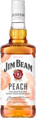 Jim Beam Peach | Kentucky Straight Bourbon Whiskey vermählt mit fruchtigem Pfirsichgeschmack| 32.5% Vol. | 700ml von Jim Beam