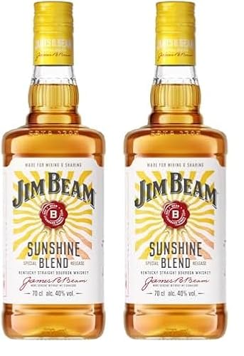 Jim Beam Sunshine Blend | Kentucky Straight Bourbon Whiskey | milder Geschmack mit Karamellnoten | 40% Vol. | 700 ml (Packung mit 2) von Jim Beam