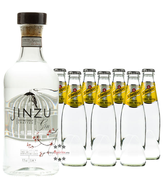 Jinzu Gin & Schweppes Indian Tonic Set (41,3 % vol., 2,1 Liter) von Jinzu