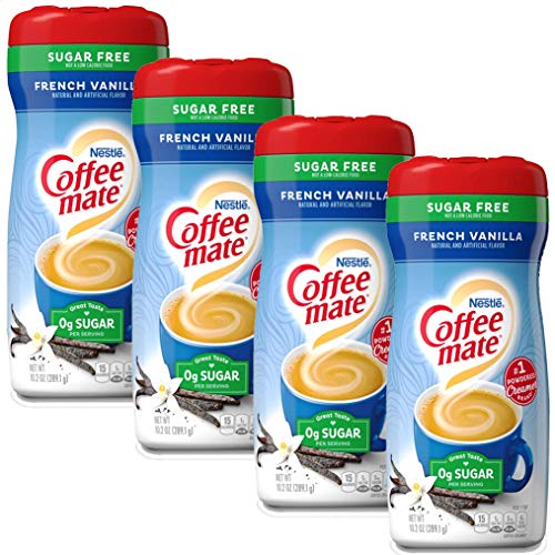 Sugar Free Coffee Mate Coffee Creamer Powder 289,1 g – French Vanille x 4 Dosen von Jo-Lo