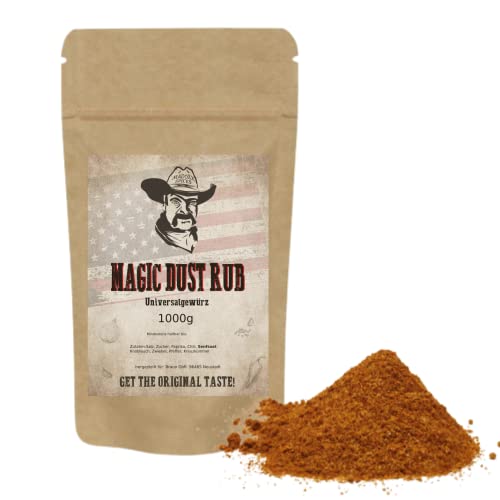 MADOXX Magic Dust Rub 1 Kg - Trockenmarinade 1000g - Universelles BBQ Gewürz 1Kg - Grillgewürz zum Würzen von Fleisch - von Ewbob