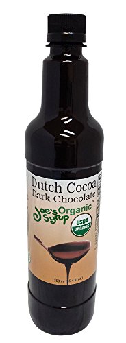 Joe's Syrup Sirup mit Bio-Geschmack, Bio-holländische Kakao-dunkle Schokoladensauce, 750 ml von Joe's Syrup