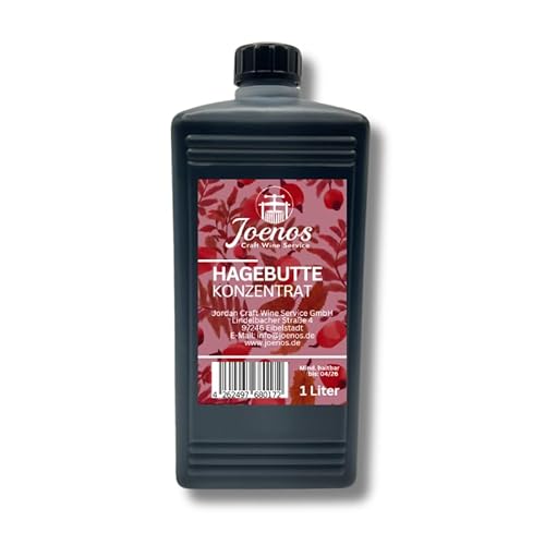 Joenos Hagebutte Fruchtsaft Konzentrat, 1 Liter, für Wein, Bowle und Speiseeis von Joenos