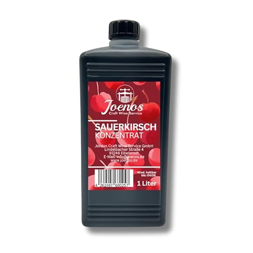 Joenos Sauerkirsch-Konzentrat, 1 Liter, Fruchtsaft für Wein und Bowle von Joenos