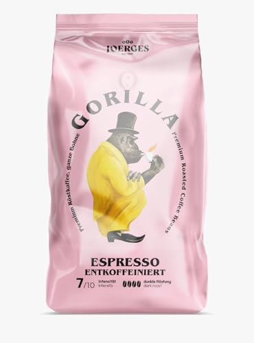 GORILLA Espresso 1000g entkoffeiniert, ganze Bohne von Joerges