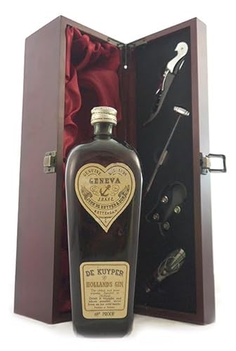 John De Kuyper & Son Rotterdam Dutch Geneva Gin 1950's in einer mit Seide ausgestatetten Geschenkbox, 1 x 700ml von John Kuyper &