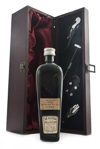 John De Kuyper & Son Rotterdam Dutch Geneva Gin 1960's (1/2 bottle) in einer mit Seide ausgestatetten Geschenkbox, 1 x 375ml von John Kuyper &