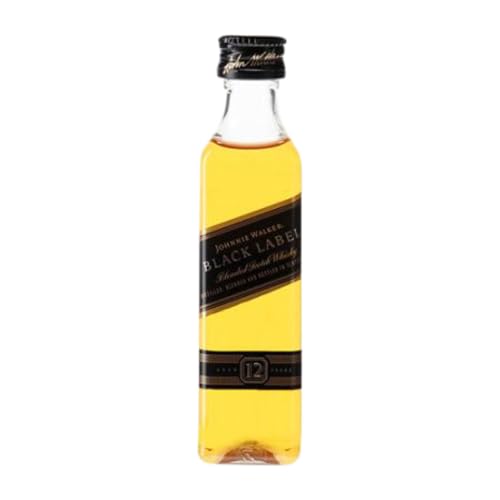 Whiskey Blended 12 Einheiten Box Johnnie Walker Black Label 12 Jahre Miniaturflasche 5 cl von John Walker & Sons