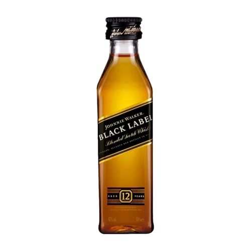 Whiskey Blended 12 Einheiten Box Johnnie Walker Black Label Pet Miniaturflasche 5 cl von John Walker & Sons