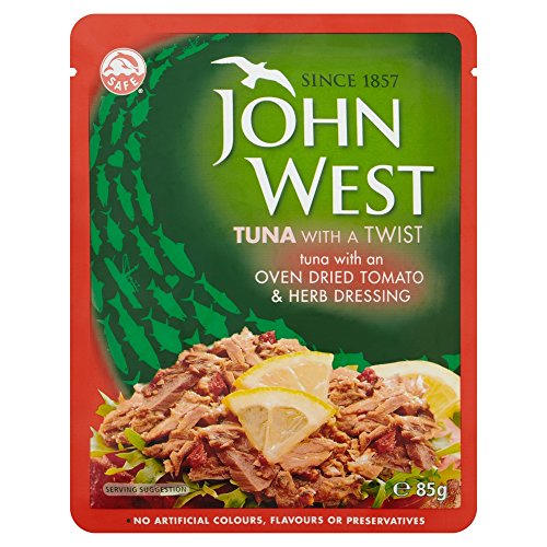 John West Jacke Toppers Thunfisch Tomate und Kräuter, 85 g, 20 Stück von John West