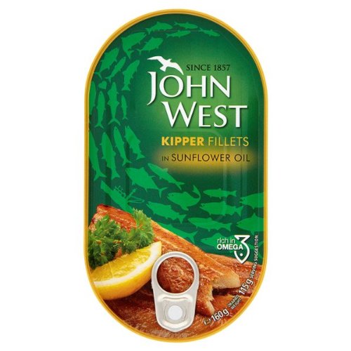 John West Kipper Filets in Sonnenblumenöl, 160 g, 10 Stück von John West