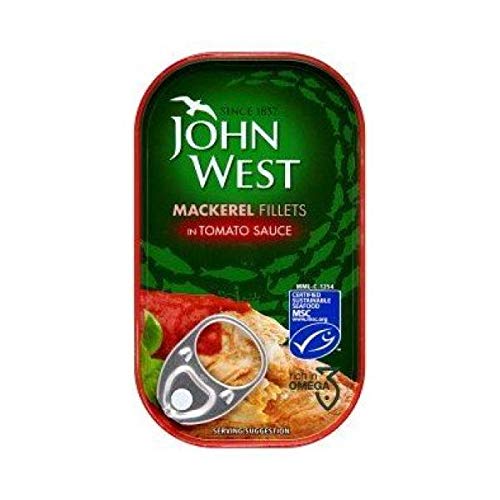 John West Mackerel Fillets In Tomato Sauce 10x125g Cans von John West