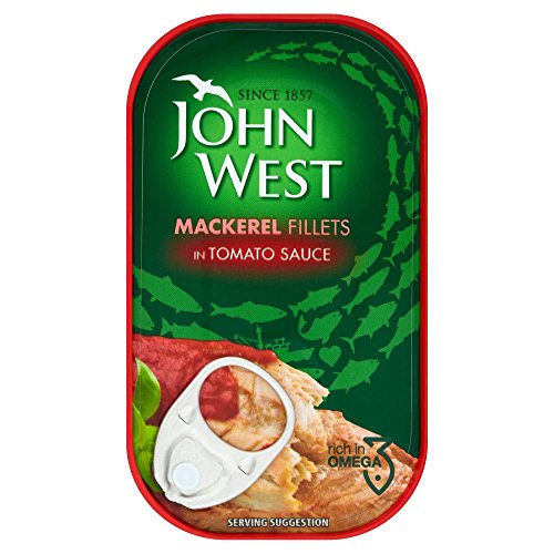 John West Makrelenfilet in Tomate, 125 g, 10er-Pack von John West